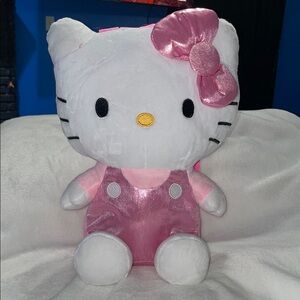 NWT Hello Kitty Plush Toy Backpack with Pink metallic Outfit Brand New With Tags
